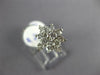 ESTATE WIDE 1.10CT DIAMOND 14KT WHITE GOLD 3D CLUSTER FLOWER LOVE RING