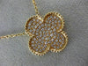 ESTATE LARGE 1.59CT WHITE & PINK DIAMOND 18KT WHITE & ROSE GOLD FLOWER NECKLACE