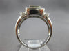 WIDE 1.32CT DIAMOND & AAA SAPPHIRE 14KT WHITE GOLD PRINCESS & ROUND SQUARE RING