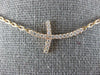 ESTATE .23CT DIAMOND 18KT ROSE GOLD 3D SIDEWAYS CLASSIC CROSS NECKLACE