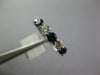 .75CT DIAMOND & SAPPHIRE 14K WHITE GOLD 3D SHARED PRONG 5 STONE ANNIVERSARY RING
