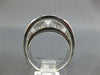 ESTATE LARGE 1.45CT DIAMOND 18KT WHITE GOLD 3D MULTI ROW CRISS CROSS FUN RING