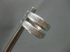 ESTATE WIDE 1.40CT PRINCESS DIAMOND 14KT WHITE GOLD HOOP HUGGIE EARRINGS #19800