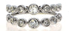 .47CT DIAMOND 18KT WHITE GOLD 3D GRADUATING DOUBLE BAND BEZEL ANNIVERSARY RING