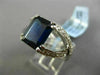 ESTATE LARGE 3.70CT DIAMOND & SAPPHIRE 18KT WHITE GOLD INFINITY ENGAGEMENT RING