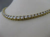 ESTATE 11.0CTW DIAMOND 18KT YELLOW GOLD GRADUATED TENNIS NECKLACE F/G VVS #20994