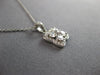 ESTATE .39CT DIAMOND 14KT WHITE GOLD 3D CLUSTER SQUARE FLOWER FLOATING PENDANT