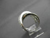 ANTIQUE WIDE 2.54CT DIAMOND 14KT WHITE GOLD CROSS OVER BAND COCKTAIL RING