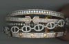EXTRA LARGE 10.25CT DIAMOND 18K TRI COLOR GOLD 3D MULTI ROW CUFF BANGLE BRACELET