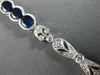 ESTATE WIDE 8.64CT DIAMOND & SAPPHIRE 18K WHITE GOLD 3D FILIGREE TENNIS BRACELET
