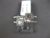 .43CT DIAMOND 14K WHITE GOLD ROUND & BAGUETTE DOUBLE SQUARE CRISS CROSS FUN RING