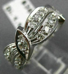 ANTIQUE 1.10CT OLD MINE DIAMOND PLATINUM ETERNITY WEDDING ANNIVERSARY RING #9425