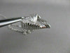 ESTATE .75CTW DIAMOND 14K WHITE GOLD OPEN FANCY HEART PENDANT CHAIN FG VVS #9821