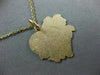 ESTATE 14KT YELLOW GOLD 3D HANDCRAFTED I LOVE YOU FLOWER FLOATING PENDANT #25155