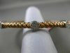 ESTATE .26CT DIAMOND 14KT WHITE & ROSE GOLD PAST PRESENT FUTURE BANGLE BRACELET