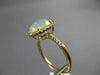 ESTATE LARGE 1.91CT DIAMOND & AAA OPAL 14KT ROSE GOLD OVAL HALO ENGAGEMENT RING