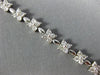 3.20CT DIAMOND 14KT WHITE GOLD 3D FLOWER BUTTERFLY CLASSIC TENNIS BRACELET #1473