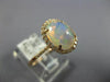 ESTATE LARGE 1.91CT DIAMOND & AAA OPAL 14KT ROSE GOLD OVAL HALO ENGAGEMENT RING