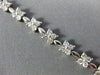 3.20CT DIAMOND 14KT WHITE GOLD 3D FLOWER BUTTERFLY CLASSIC TENNIS BRACELET #1473
