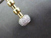 ESTATE LONG 1.10CT DIAMOND 14KT WHITE & YELLOW GOLD CIRCULAR DOME DROP EARRINGS