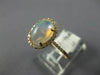 ESTATE LARGE 1.91CT DIAMOND & AAA OPAL 14KT ROSE GOLD OVAL HALO ENGAGEMENT RING