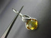 ESTATE 6.96CT DIAMOND & AAA CITRINE 14KT WHITE GOLD SQUARE LEAF HANGING EARRINGS