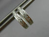 ESTATE SMALL .30CT DIAMOND 18K WHITE GOLD CLASSIC FILIGREE HUGGIE EARRINGS 25560