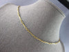ANTIQUE LONG 14KT YELLOW GOLD 3D CLASSIC HANDCRAFTED BAMBOO LINK NECKLACE #27519