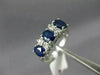 ESTATE 1.36CT DIAMOND & AAA SAPPHIRE 14KT WHITE GOLD 3D 3 STONE ANNIVERSARY RING