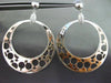 ESTATE LARGE .60CT DIAMOND 14KT WHITE & ROSE GOLD 3D GENDER SYMBOL HOOP EARRINGS
