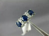 ESTATE 1.36CT DIAMOND & AAA SAPPHIRE 14KT WHITE GOLD 3D 3 STONE ANNIVERSARY RING
