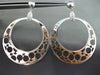 ESTATE LARGE .60CT DIAMOND 14KT WHITE & ROSE GOLD 3D GENDER SYMBOL HOOP EARRINGS