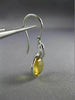 ESTATE 6.96CT DIAMOND & AAA CITRINE 14KT WHITE GOLD SQUARE LEAF HANGING EARRINGS