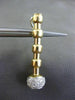 ESTATE LONG 1.10CT DIAMOND 14KT WHITE & YELLOW GOLD CIRCULAR DOME DROP EARRINGS