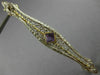 ANTIQUE .30CT AAA AMETHYST 14K 2 TONE GOLD HANDCRAFTED FILIGREE PIN BROOCH 26093
