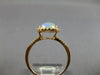 ESTATE LARGE 1.91CT DIAMOND & AAA OPAL 14KT ROSE GOLD OVAL HALO ENGAGEMENT RING