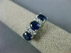 ESTATE 1.36CT DIAMOND & AAA SAPPHIRE 14KT WHITE GOLD 3D 3 STONE ANNIVERSARY RING