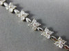 3.20CT DIAMOND 14KT WHITE GOLD 3D FLOWER BUTTERFLY CLASSIC TENNIS BRACELET #1473