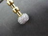 ESTATE LONG 1.10CT DIAMOND 14KT WHITE & YELLOW GOLD CIRCULAR DOME DROP EARRINGS