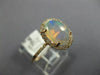ESTATE LARGE 1.91CT DIAMOND & AAA OPAL 14KT ROSE GOLD OVAL HALO ENGAGEMENT RING
