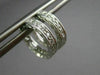 ESTATE SMALL .30CT DIAMOND 18K WHITE GOLD CLASSIC FILIGREE HUGGIE EARRINGS 25560