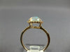ESTATE LARGE 1.91CT DIAMOND & AAA OPAL 14KT ROSE GOLD OVAL HALO ENGAGEMENT RING