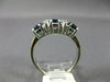 ESTATE 1.36CT DIAMOND & AAA SAPPHIRE 14KT WHITE GOLD 3D 3 STONE ANNIVERSARY RING