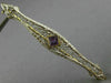 ANTIQUE .30CT AAA AMETHYST 14K 2 TONE GOLD HANDCRAFTED FILIGREE PIN BROOCH 26093
