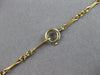 ANTIQUE LONG 14KT YELLOW GOLD 3D CLASSIC HANDCRAFTED BAMBOO LINK NECKLACE #27519