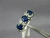 ESTATE 1.36CT DIAMOND & AAA SAPPHIRE 14KT WHITE GOLD 3D 3 STONE ANNIVERSARY RING