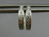 ESTATE SMALL .30CT DIAMOND 18K WHITE GOLD CLASSIC FILIGREE HUGGIE EARRINGS 25560