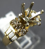 ESTATE WIDE .49CT DIAMOND 14KT YELLOW GOLD 3D SEMI MOUNT ENGAGEMENT RING #4117
