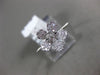 ESTATE .25CT ROUND DIAMOND 14K WHITE GOLD 3D CLASSIC FLOWER ROPE LOVE FUN RING