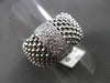 ESTATE WIDE .35CT DIAMOND 14KT WHITE GOLD PAVE FLEXIBLE WOVEN MESH RING F/G VS